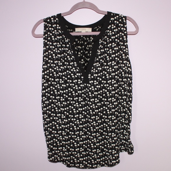 LOFT Tops - Cherry print v neck blouse
